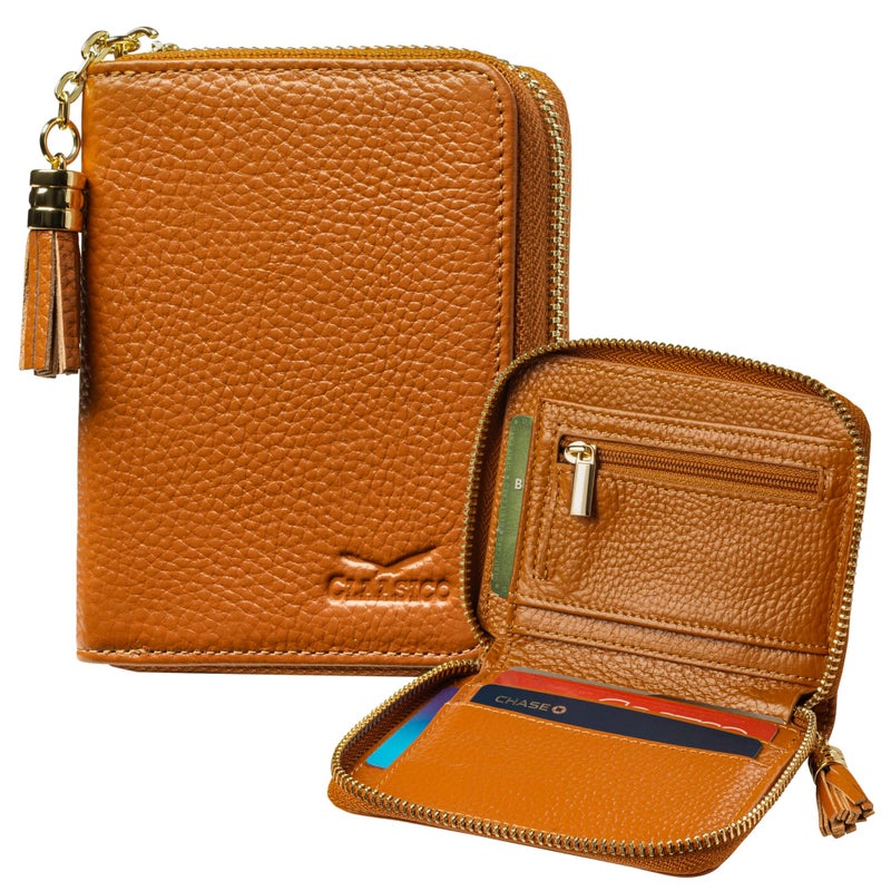 Claasico Bifold Wallet for Women RFID Blocking | Genuine Leather Zip Wallet & Ladies Coin Pocket | Stylish Credit Card Holder | Travel Wallet with Anti-Theft Protection - Image 1